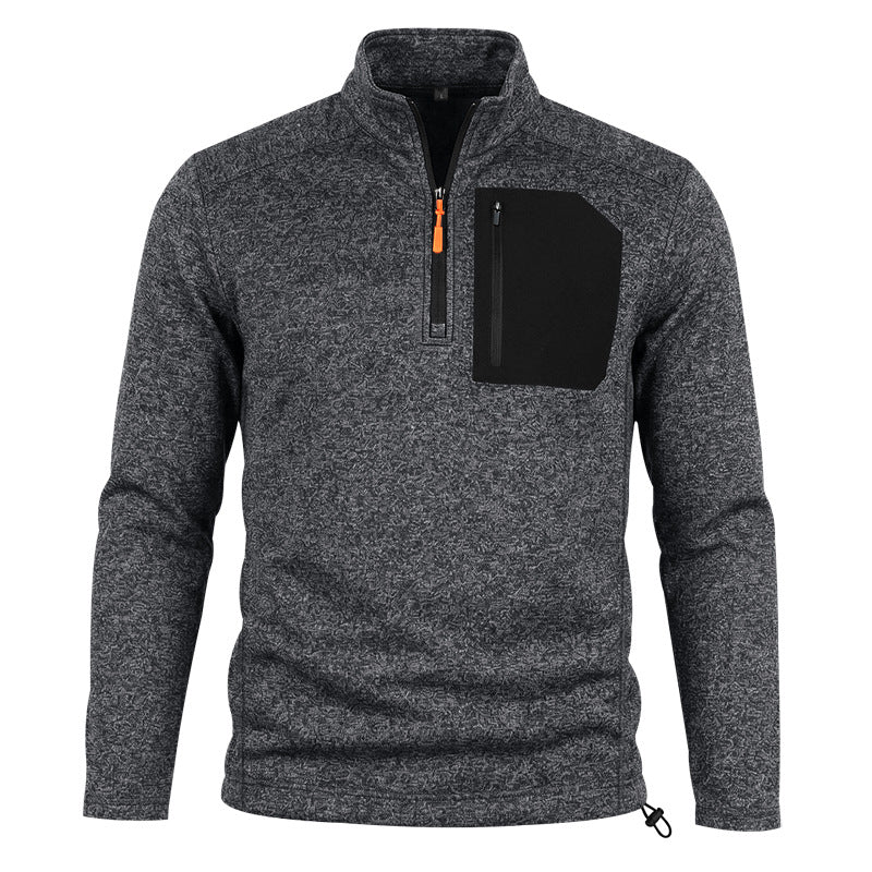 Herren Outdoor-Fleecepullover mit Halbzip und Brusttasche Drune