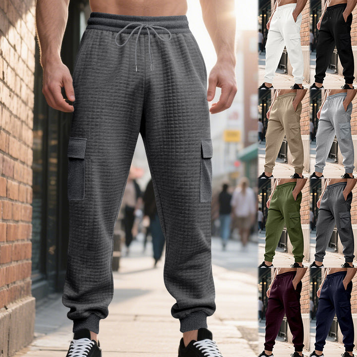 Herren lässige Cargo-Jogginghose mit elastischem Bund und praktischen Seitentaschen Drune