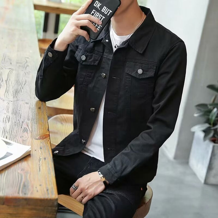 Herren Denim-Jacke mit praktischem Reißverschluss und modischen Details Drune