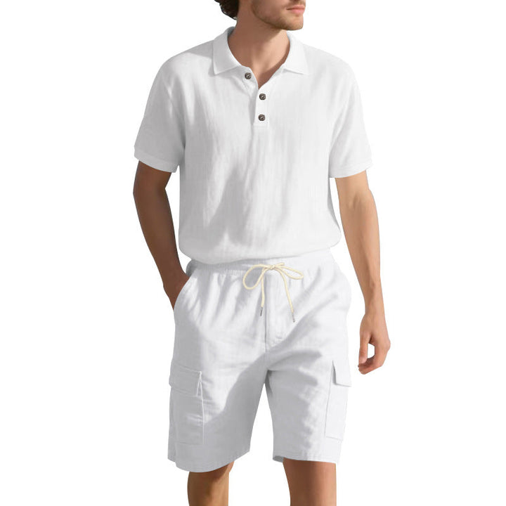 Herren Freizeit-Set mit atmungsaktivem Polo-Shirt und komfortablen Shorts Drune