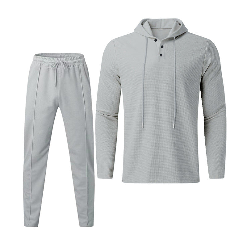 Herren sportives Hoodie und Jogginghose Set im strukturierten Design Drune