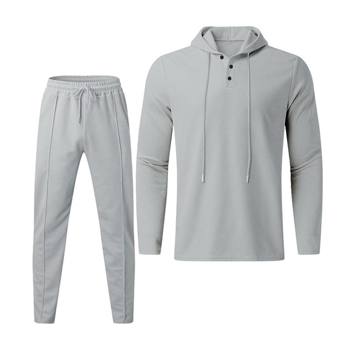 Herren sportives Hoodie und Jogginghose Set im strukturierten Design Drune