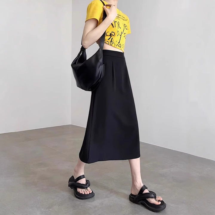 Damen Elegante und fließende Maxirock Drune