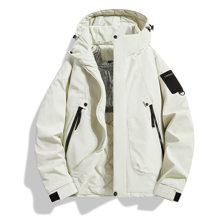 Herren Isolierte Kapuzen-Fieldjacke mit gesteppter Thermofütterung, winddichter Hülle & Utility-Taschen Drune