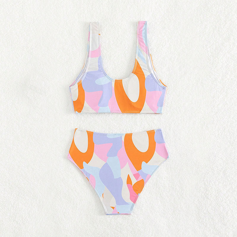 Damen Hochgeschnittener Bikini mit raffiniertem Design Drune