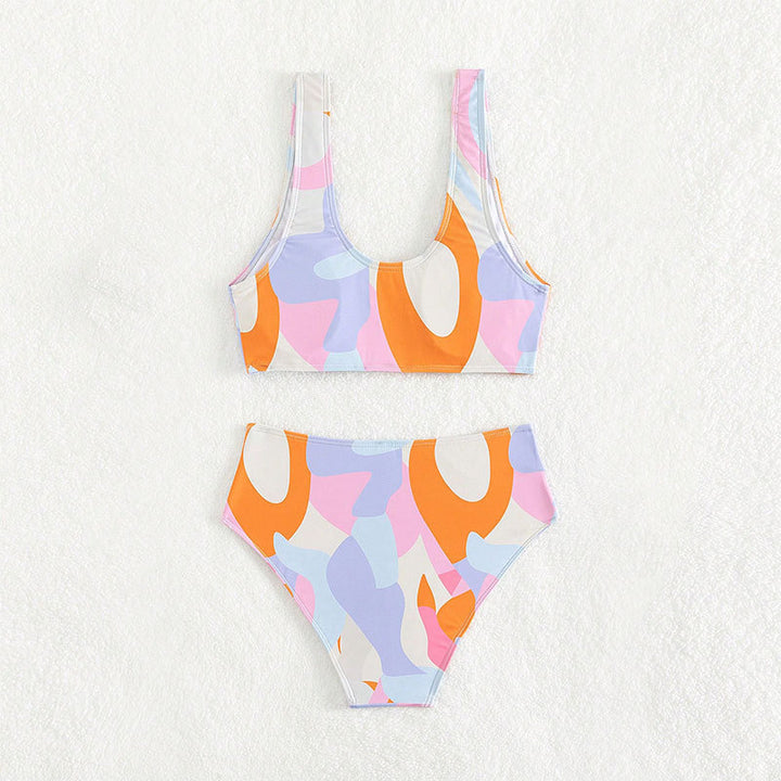 Damen Hochgeschnittener Bikini mit raffiniertem Design Drune