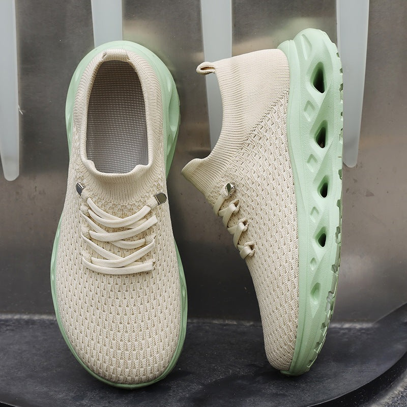 Unisex Atmungsaktive Strick-Sneaker mit sockenähnlichem Schaft und dämpfender Hohlsohle Drune
