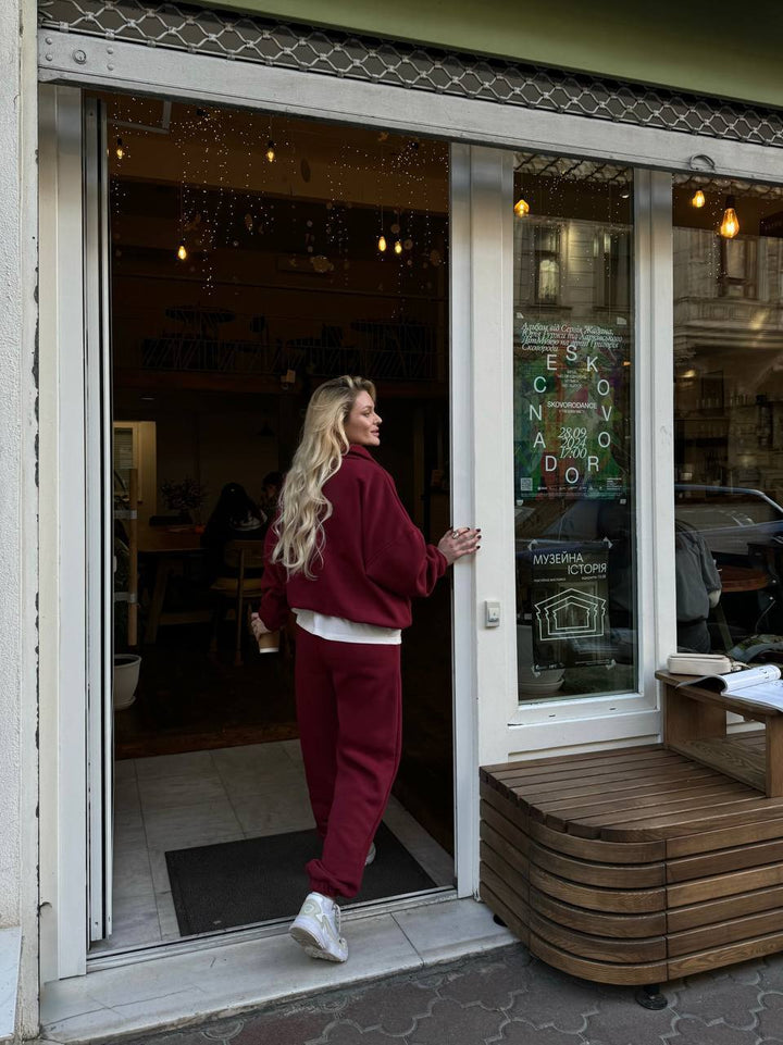 Damen Lässiger Oversized Hoodie und Jogginghose Set Drune