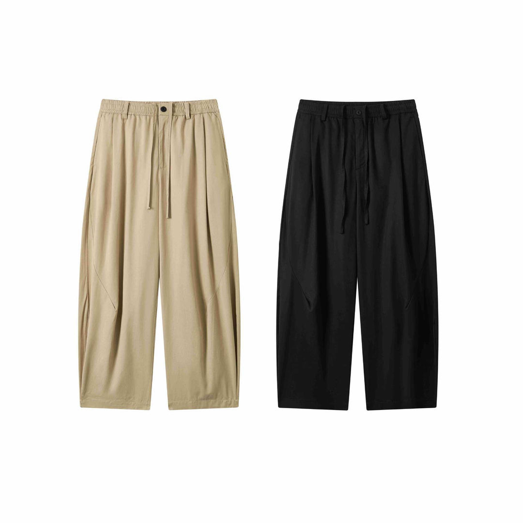 Damen weite Culotte-Hose mit elastischem Bund und Tunnelzug Drune