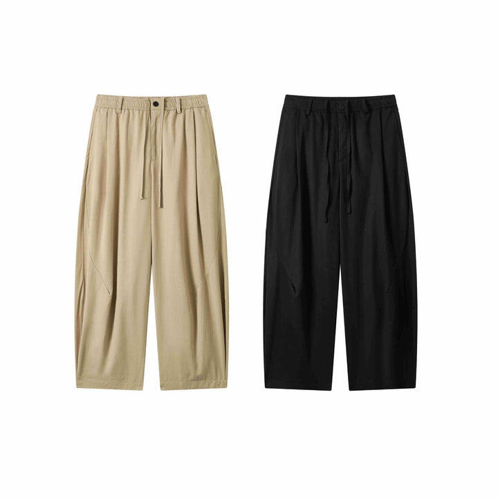 Damen weite Culotte-Hose mit elastischem Bund und Tunnelzug Drune