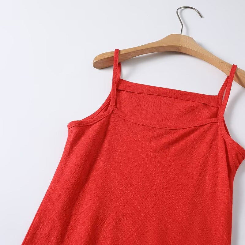 Damen Maxi-Kleid mit verstellbaren Spaghetti-Trägern und schmeichelndem Schnitt Drune