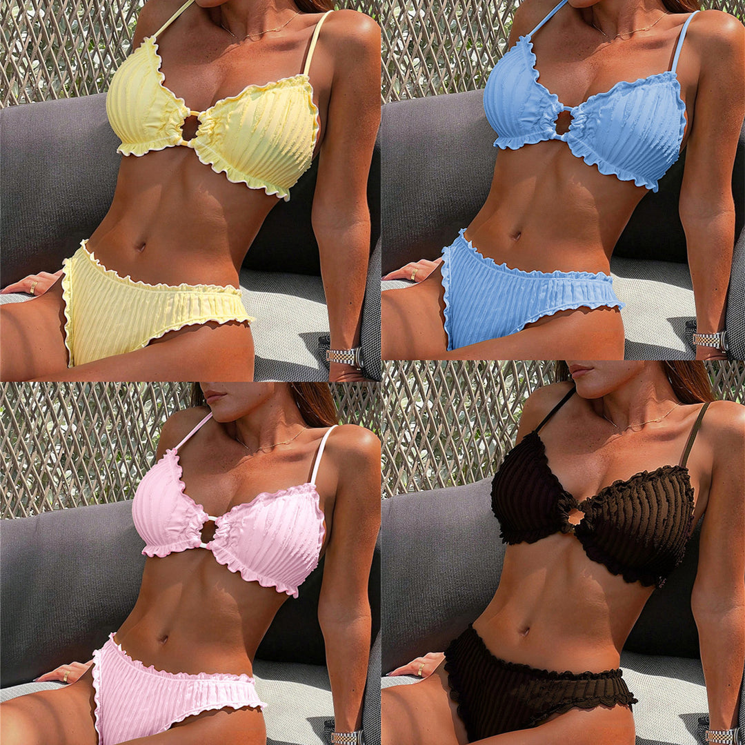 Damen Rüschen-Bikini-Set mit stylishen Details Drune