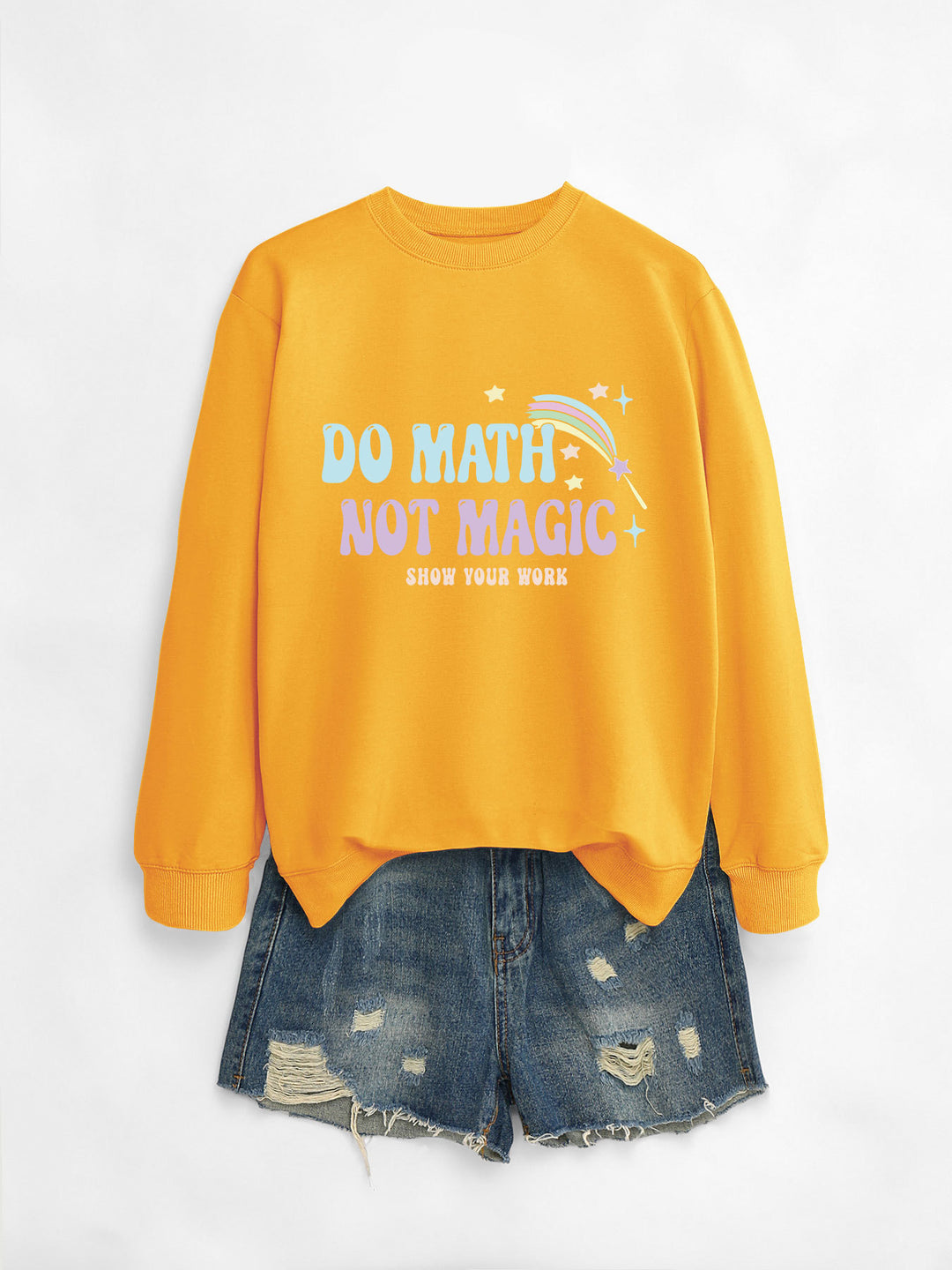 Damen lässiger Sweatshirt mit inspirierendem Mathematikmotiv Drune