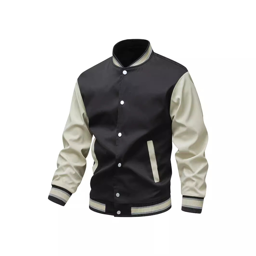 Herren Collegiate-Bomberjacke im Varsity‑Stil mit Kontrastärmeln Drune