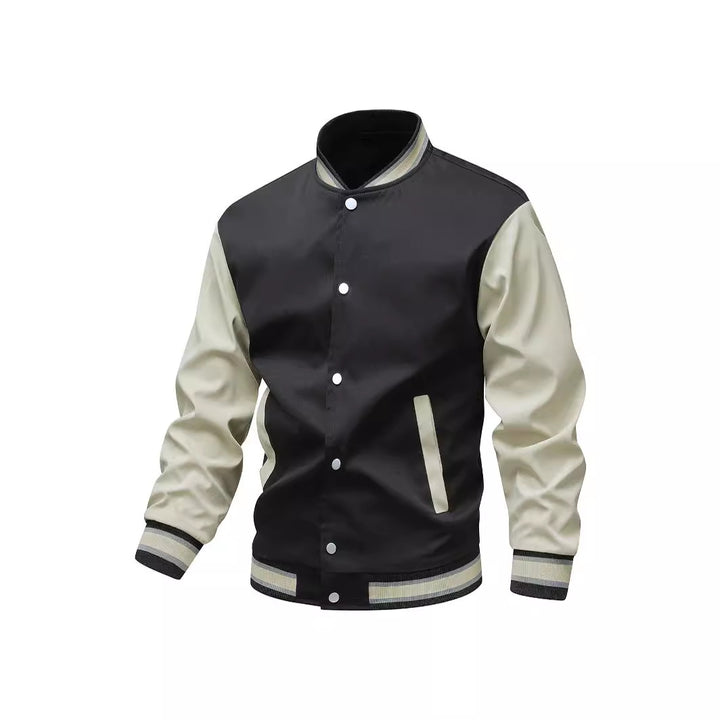 Herren Collegiate-Bomberjacke im Varsity‑Stil mit Kontrastärmeln Drune