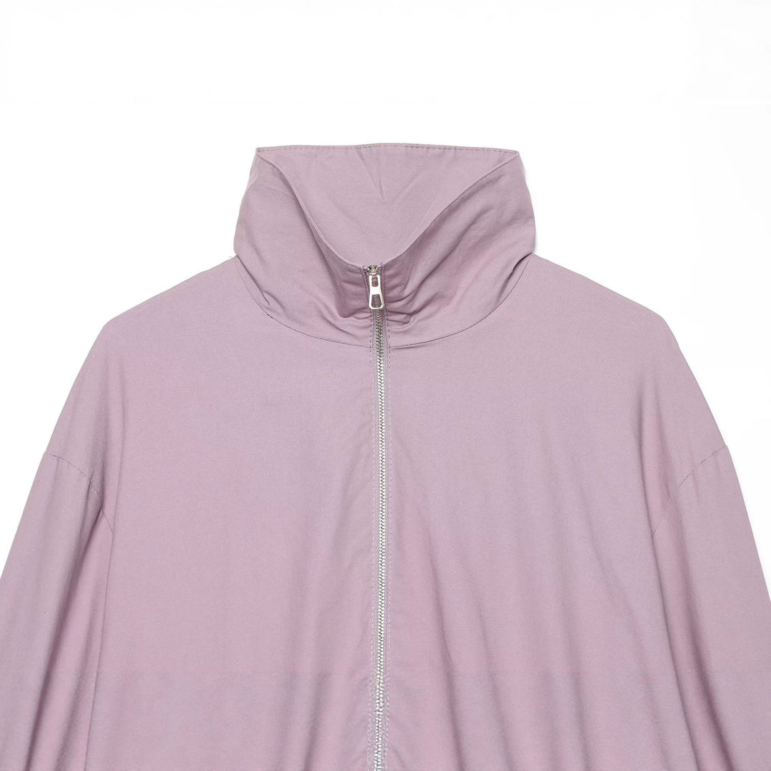 Damen Leichter Cropped Blouson mit hohem Stehkragen und elastischem Saum Drune