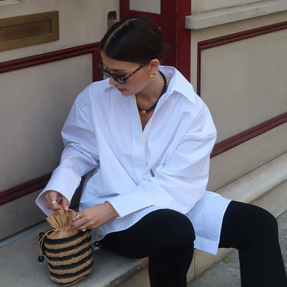 Damen Oversized Hemd Drune