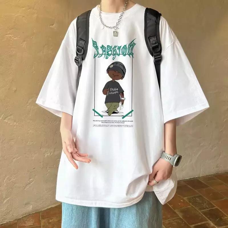 Damen oversized T-Shirt mit grafischem Print und lässigem Schnitt Drune