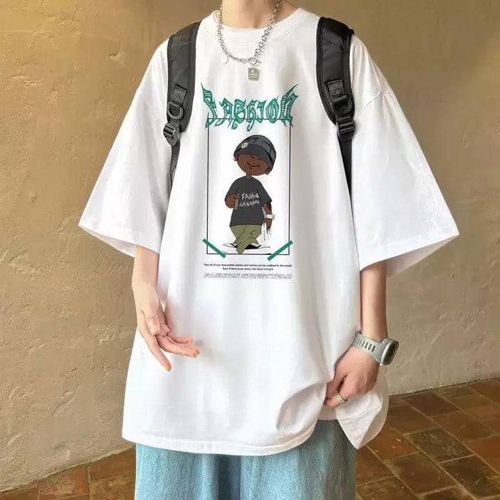 Damen oversized T-Shirt mit grafischem Print und lässigem Schnitt Drune
