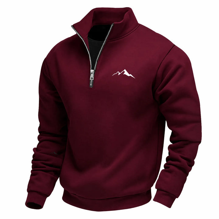 Herren Sweatshirt mit kurzem Reißverschluss Drune