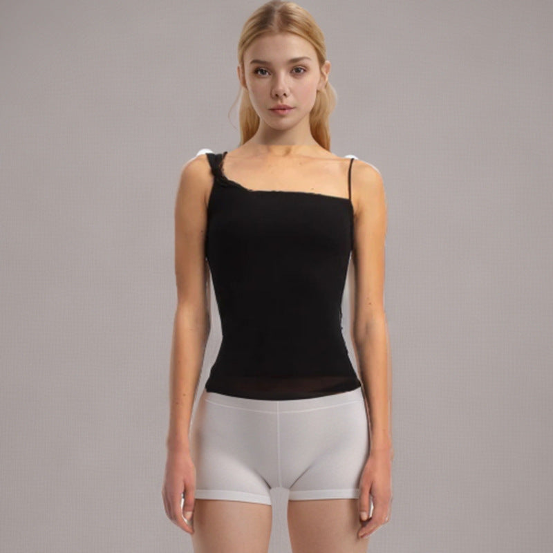 Damen lässiges Trägershirt mit knoten Detail Drune