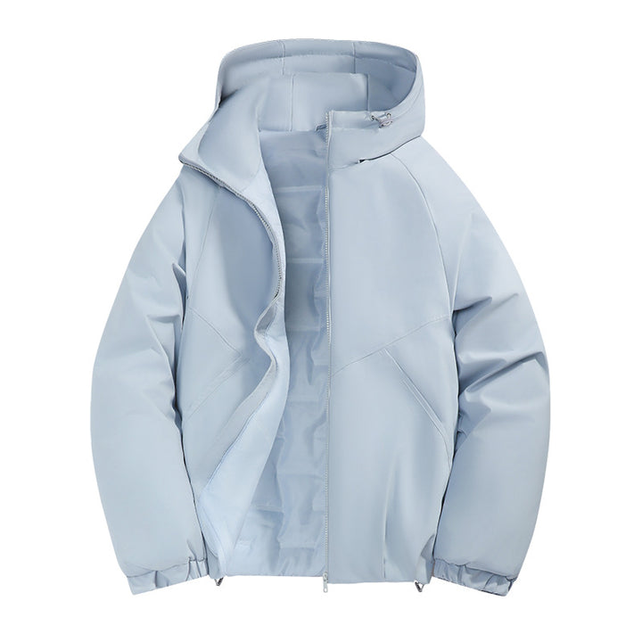 Herren Wattierte Übergangsjacke mit Kapuze, wind- und wasserabweisender Hülle & minimalistischer Stepp-Optik Drune