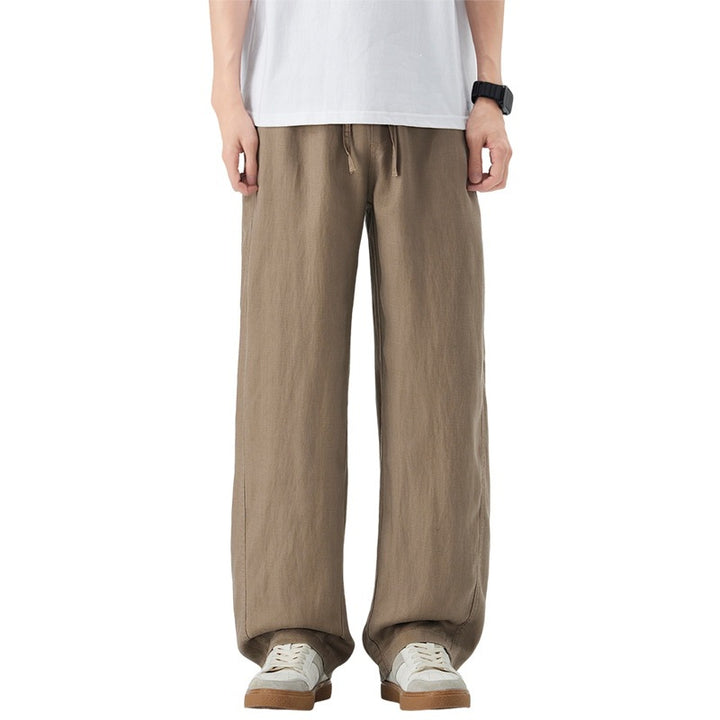 Herren Lässige und bequeme weite Leinenhose Drune