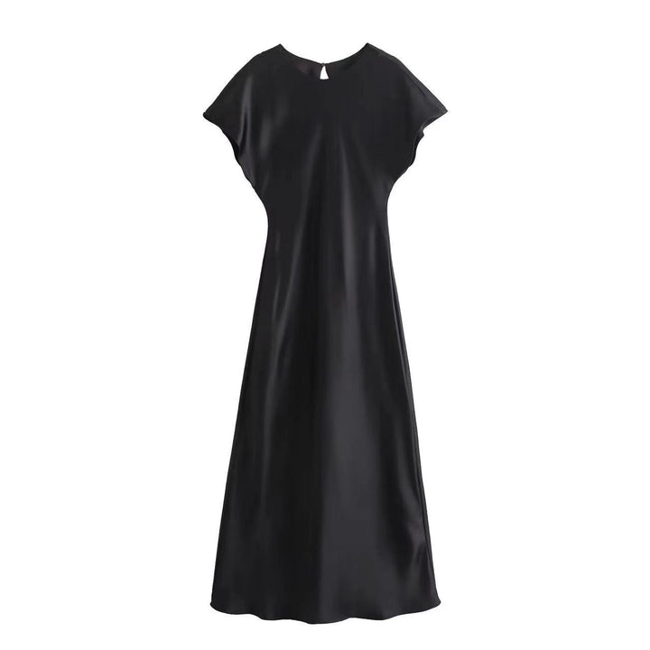 Damen Elegantes Maxikleid mit V-Ausschnitt und fließendem Schnitt Drune
