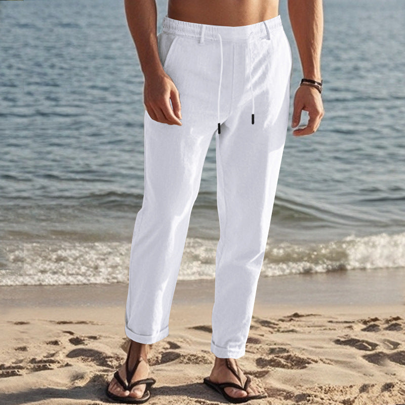 Herren lässige Freizeithose mit elastischem Bund und seitlichen Taschen Drune