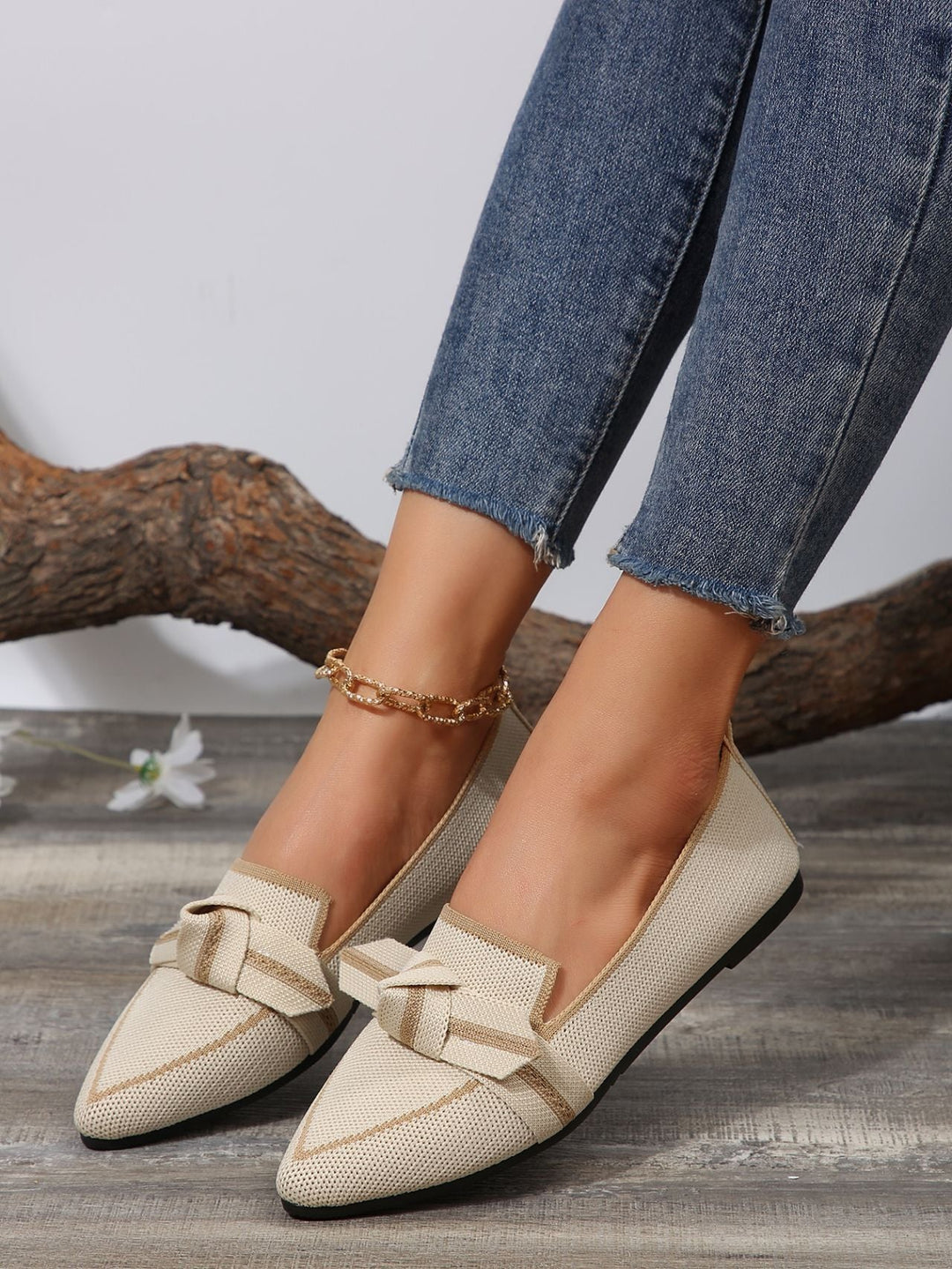 Damen Spangenballerinas mit Knötchen-Details und atmungsaktivem Obermaterial Drune