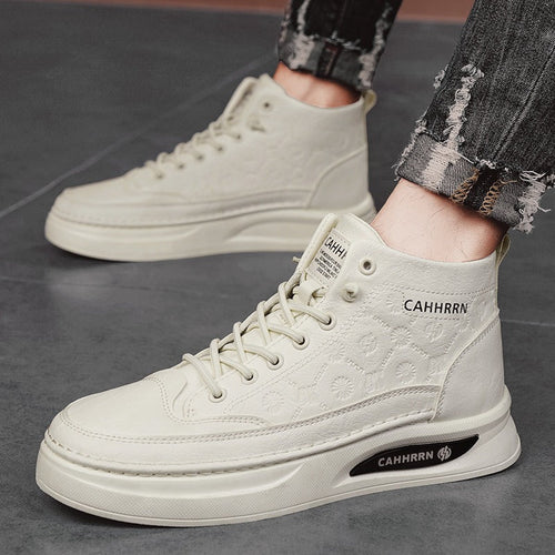 Damen Modische High-Top Sneakers mit atmungsaktiver Oberflächenstruktur Drune