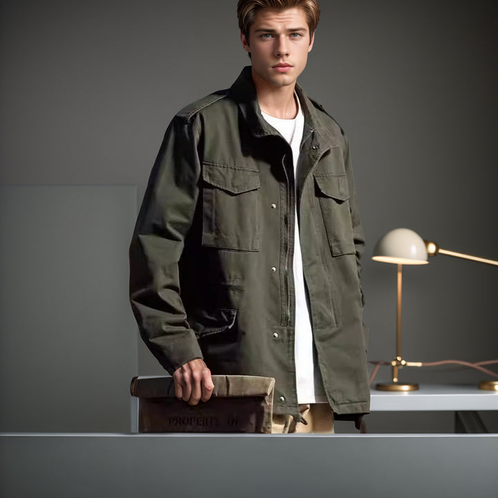 Damen Utility-Jacke im Military-Stil Drune