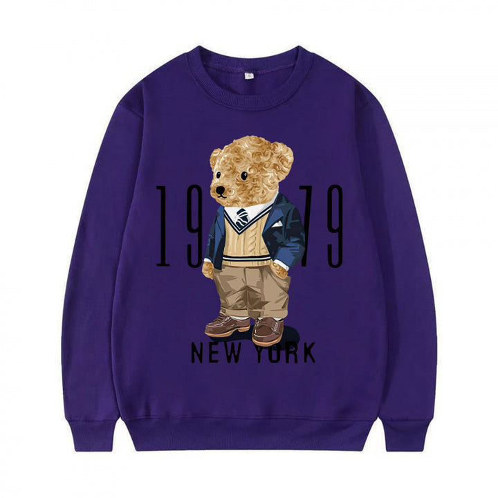 Damen Gemütlicher Sweatshirt mit Bärenmotiv Drune