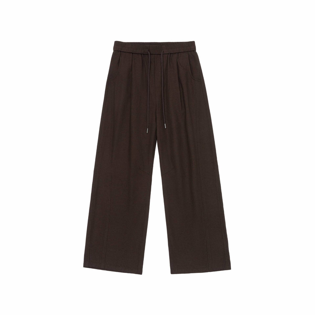Damen Weite Culotte-Hose aus Baumwollmix mit elastischem Bund und Tunnelzug Drune