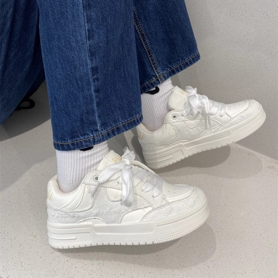 Damen Sneakers mit luxuriösem Denim-Obermaterial und gepolsterter Sohle Drune