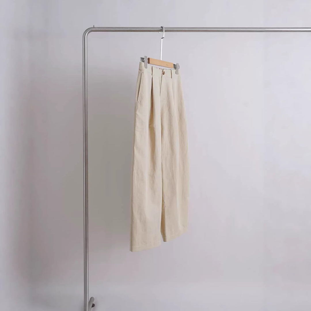 Damen Bequeme und lässige weit geschnittene Stoffhose Drune