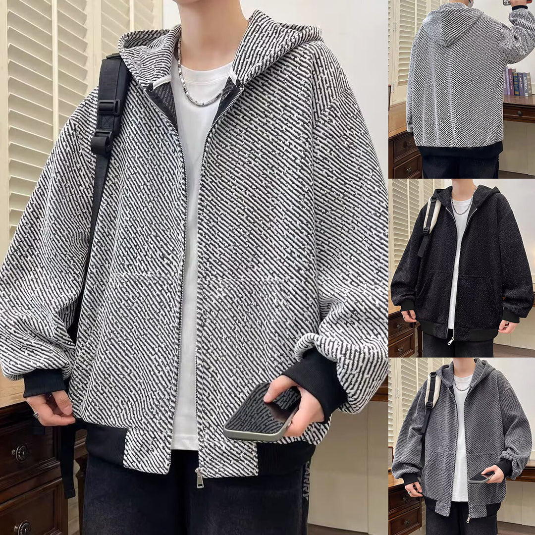 Damen Modische Jacke mit Kapuze und asymmetrischem Schnitt Drune