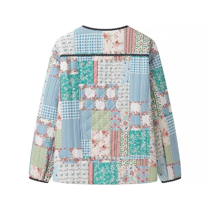Damen Patchworkjacke mit stilvollem Design und praktischen Taschen Drune