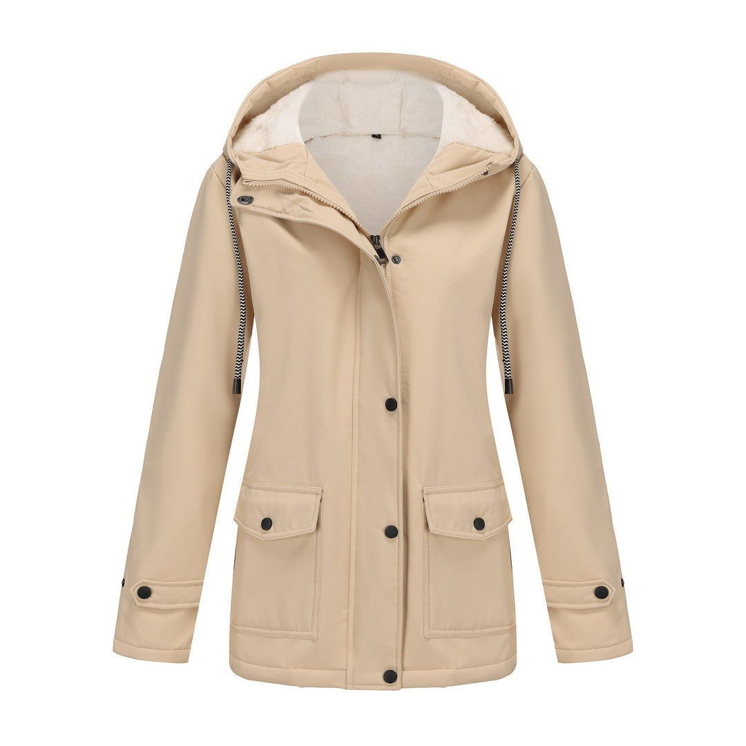 Damen Funktionale Winterjacke mit Fleece-Futter und Kapuze Drune