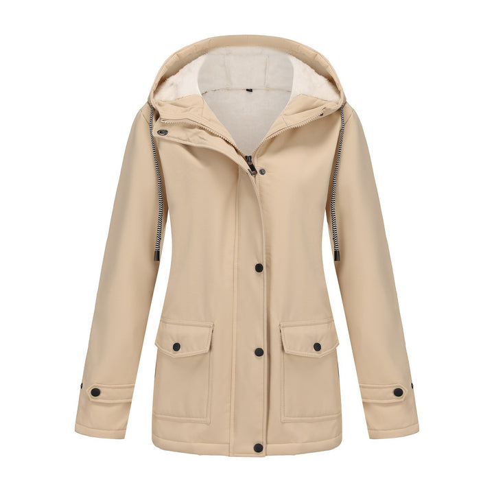 Damen Modische Outdoor-Jacke mit Fleece-Futter