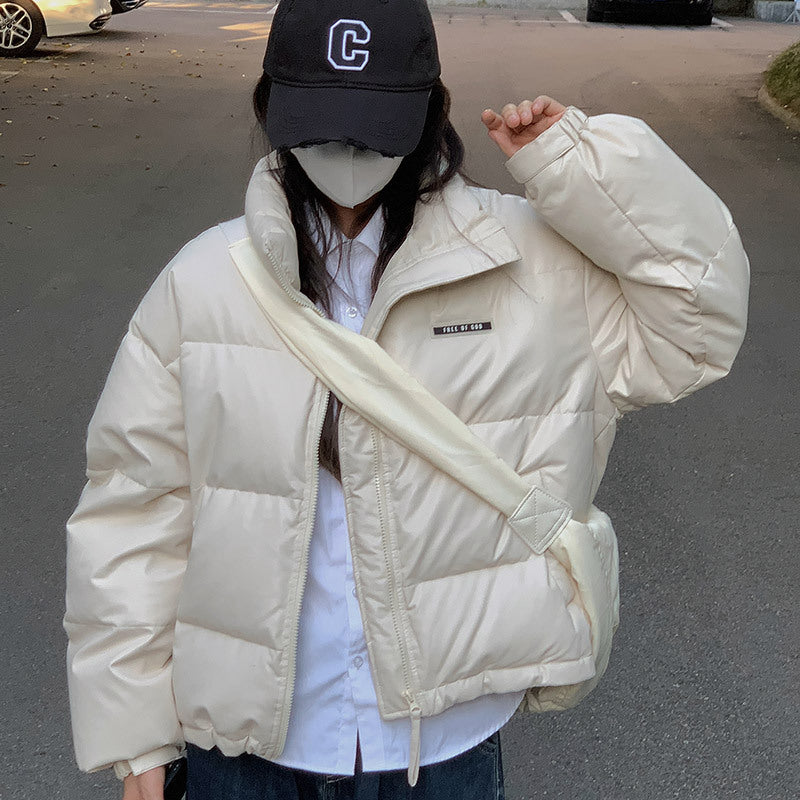 Damen Modische sowie isolierte Pufferjacke mit hochschließendem Kragen und seitlichen Reißverschlusstaschen Drune