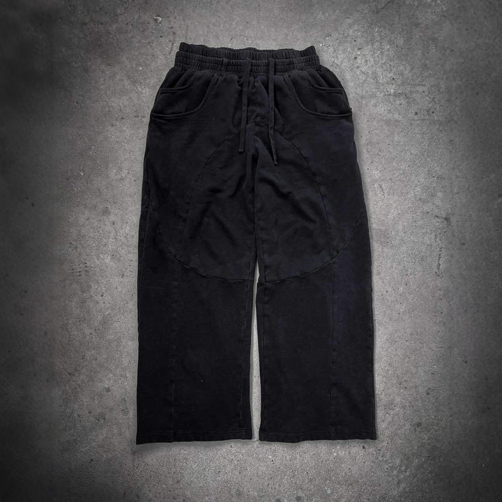 Herren nan Oversize-Freizeitjogger mit geschwungenen Nahtdetails, Kordelzugbund und elastischen Beinabschlüssen Drune