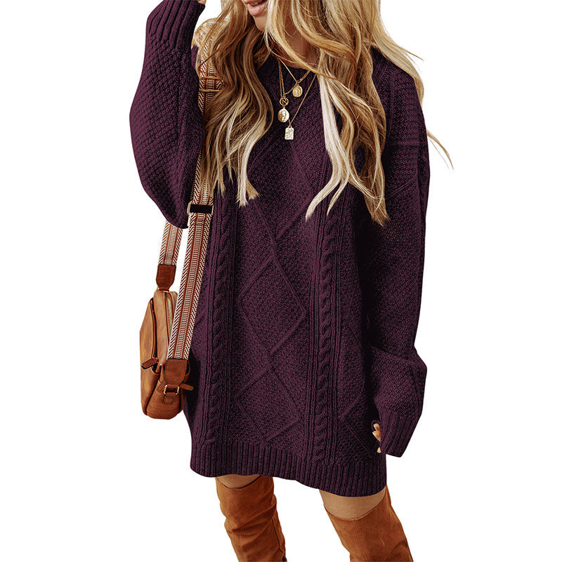 Drune | Übergröße Gestricktes Sweatkleid für Damen