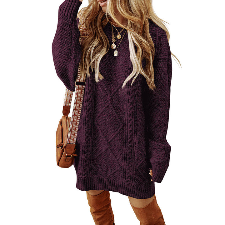 Drune | Übergröße Gestricktes Sweatkleid für Damen