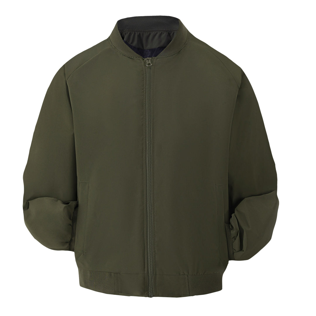 Herren Leichte Bomber-Übergangsjacke mit Raglanärmeln, geripptem Saum & windabweisender Hülle Drune