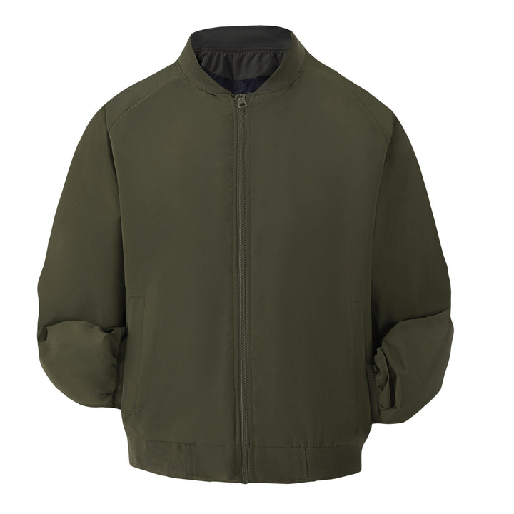 Herren Leichte Bomber-Übergangsjacke mit Raglanärmeln, geripptem Saum & windabweisender Hülle Drune