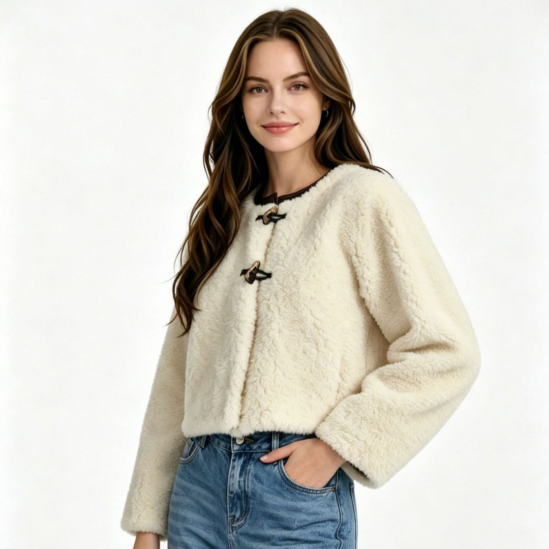 Damen Kuschelige Fleecejacke Drune