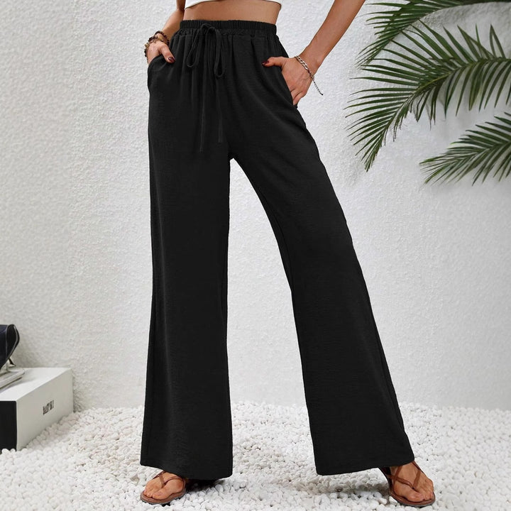 Damen Weite, bequeme Lounge-Hose mit verstellbarem Bund Drune