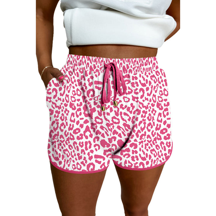 Damen Freizeit-Shorts mit modischem Leopardenmuster und elastischem Bund Drune