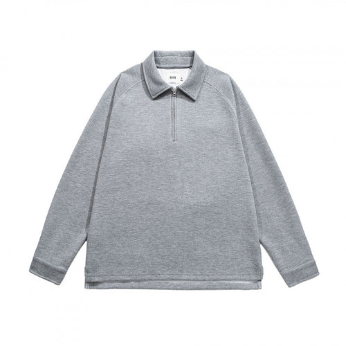 Herren Waffelstrick-Halbzip-Pullover mit Polokragen Drune